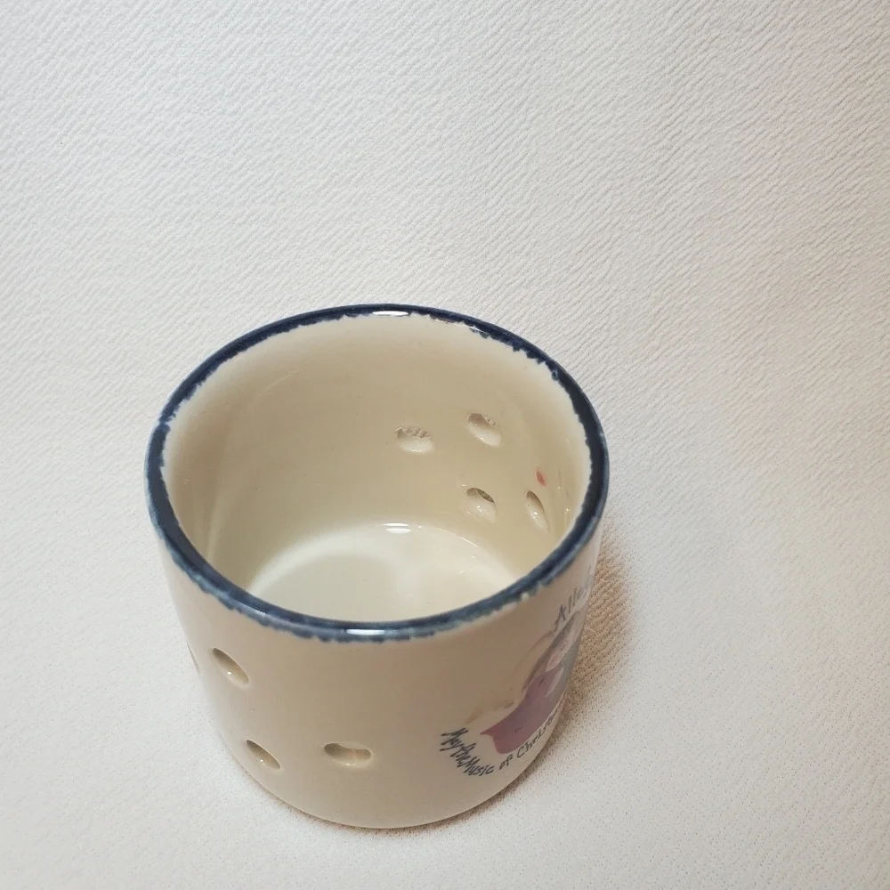 Crazy Mountain‎ Glazed Pottery Crock Candle / Potpourri Holder.